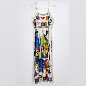 Rosa Clothing Le Soleil Dress Womens XL Adjustable Straps Sleeveless Maxi NWT